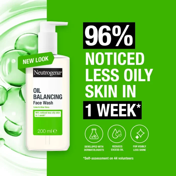 Neutrogena Oil Balancing Lime & Aloe Vera Face Wash - Image 2