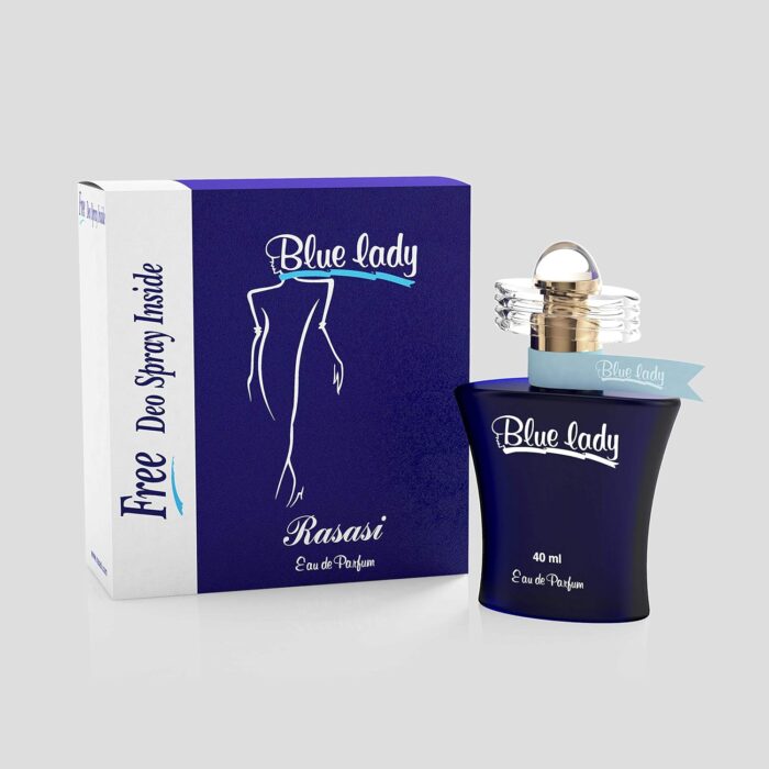 Blue Lady Perfume EDP with Free Deo by Rasasi - Image 2